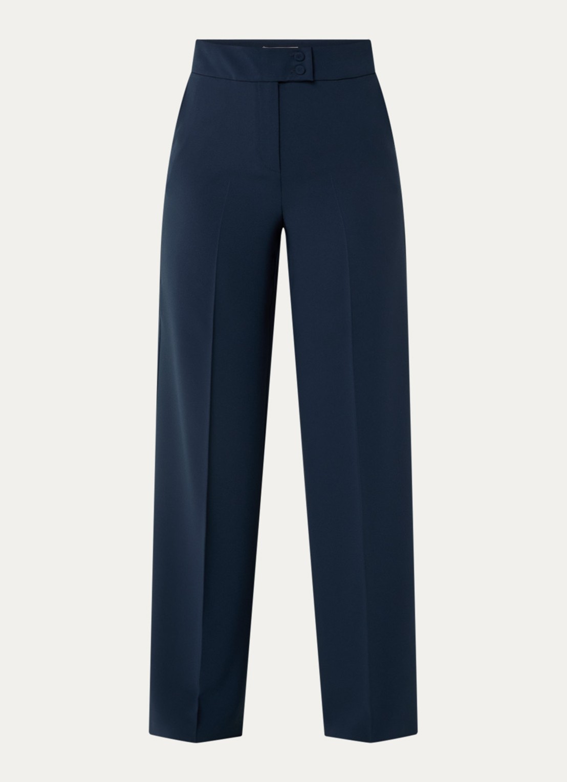 Pennyblack Emblema high waist wide fit pantalon met steekzakken - voorkant 2 donkerblauw