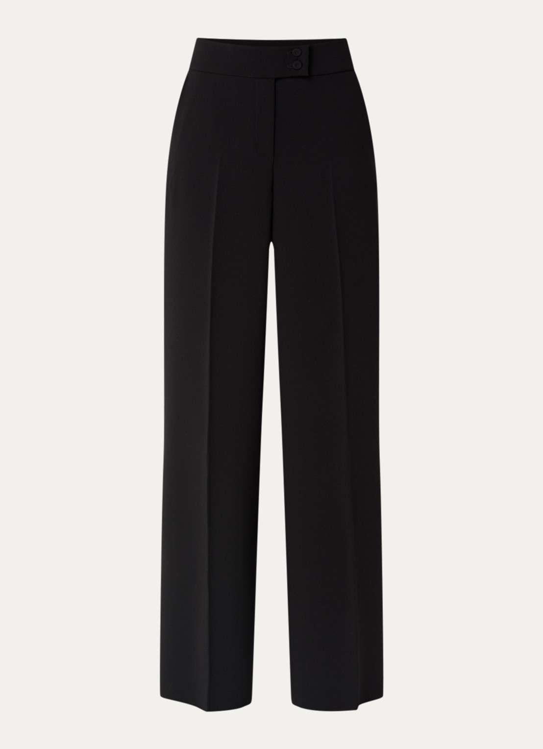 Pennyblack Emblema high waist wide fit pantalon met steekzakken - voorkant zwart