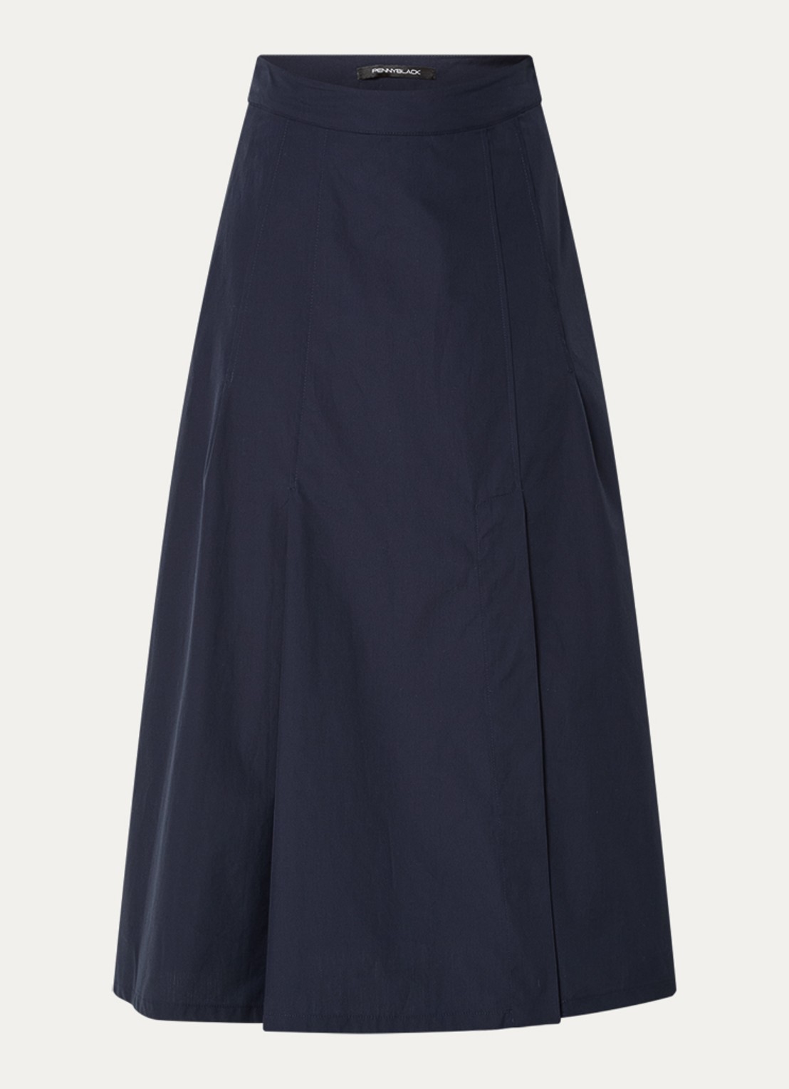 Pennyblack Gonna midi rok met steekzakken - voorkant 2 donkerblauw