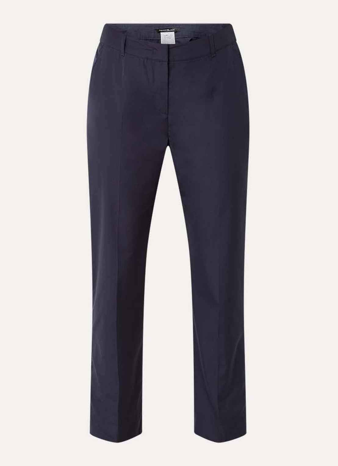 Pennyblack High waist slim fit cropped chino met steekzakken - voorkant 2 donkerblauw