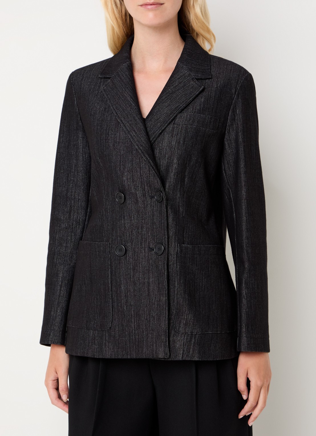 Pennyblack Iliade double-breasted blazer met opgestikte zakken - detail 2 zwart