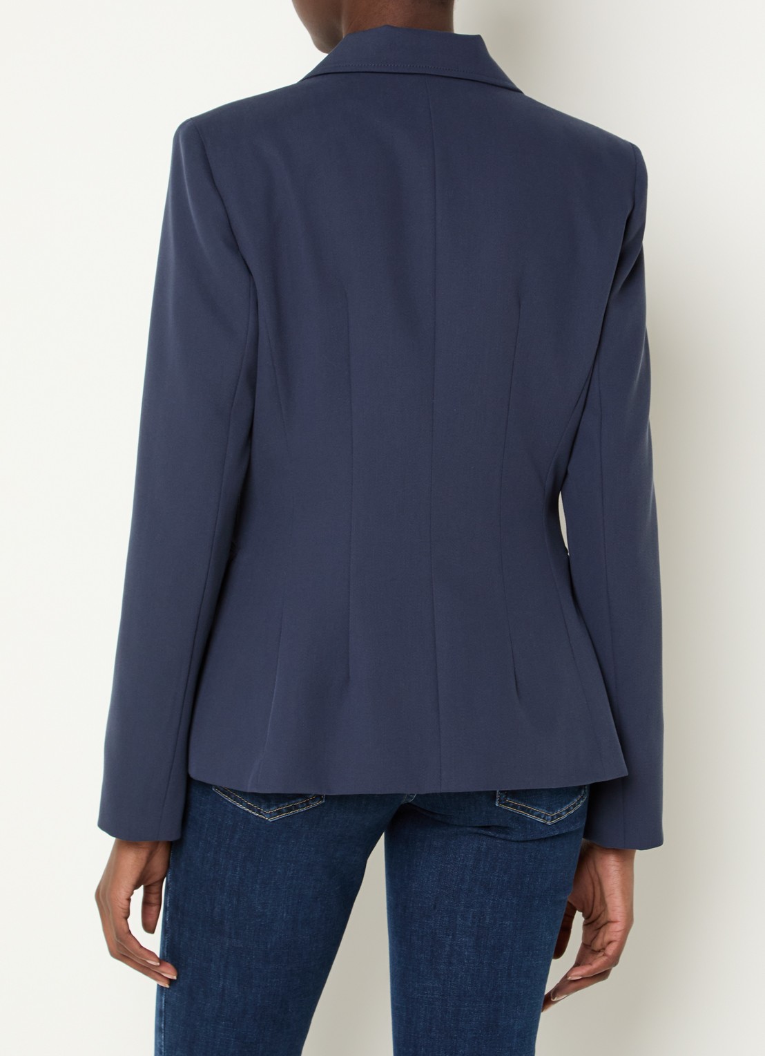Pennyblack Labile blazer met klepzakken - achterkant 3 donkerblauw