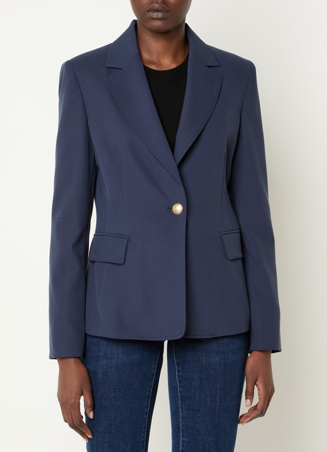 Pennyblack Labile blazer met klepzakken - detail 4 donkerblauw