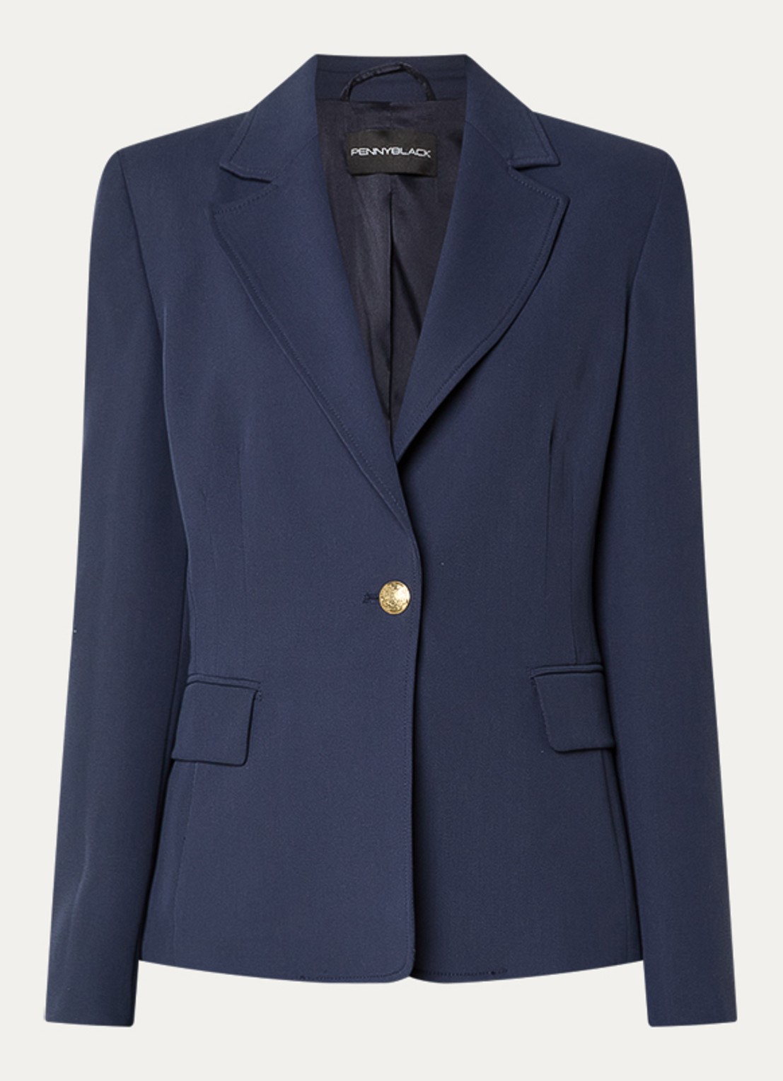 Pennyblack Labile blazer met klepzakken - voorkant donkerblauw