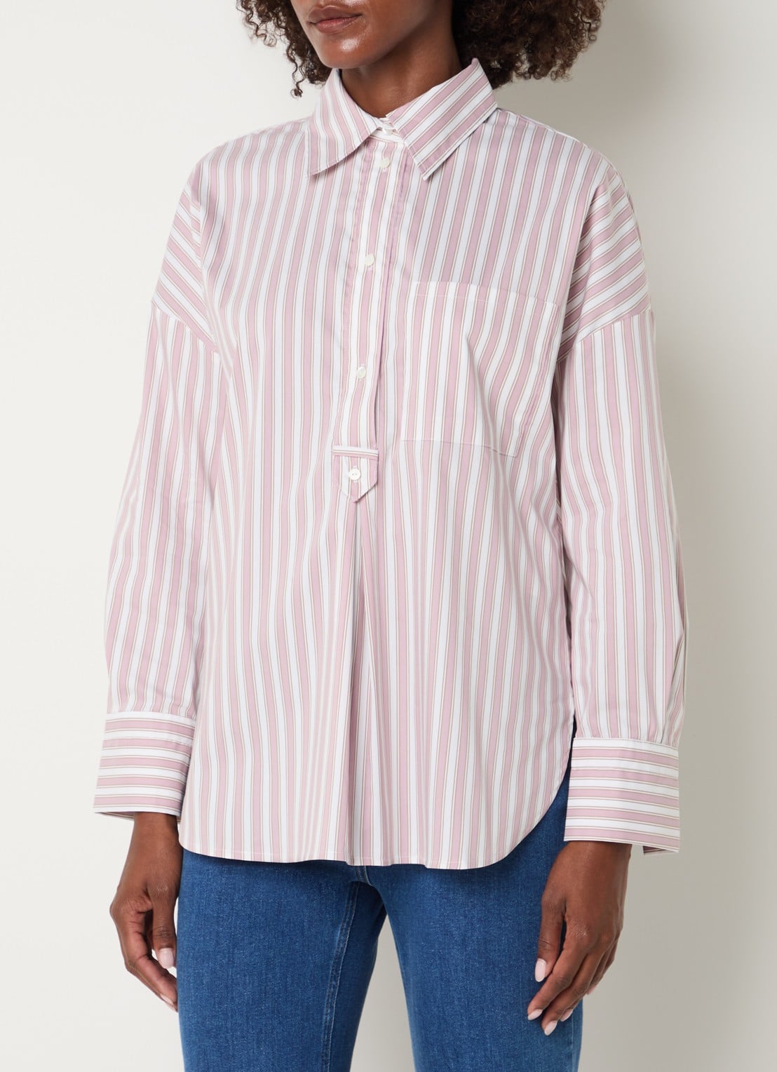 Pennyblack Macina blouse met borstzakken - detail 4 oudroze
