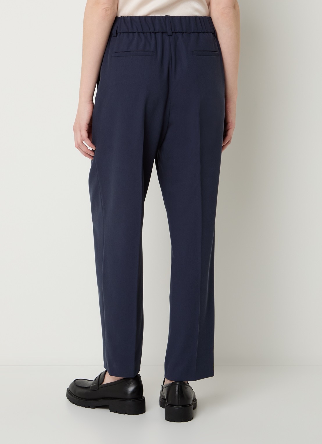 Pennyblack Madia high waist straight fit pantalon met steekzakken - achterkant 3 royalblauw