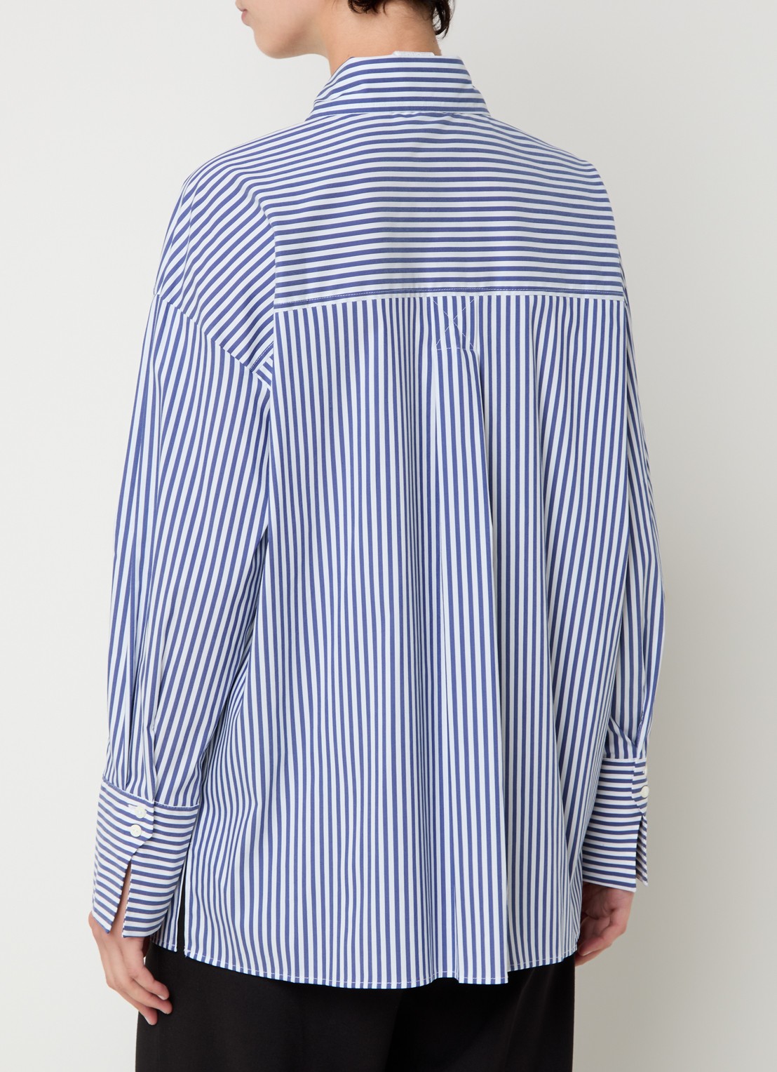 Pennyblack Martina blouse met streepprint - achterkant 4 staalblauw