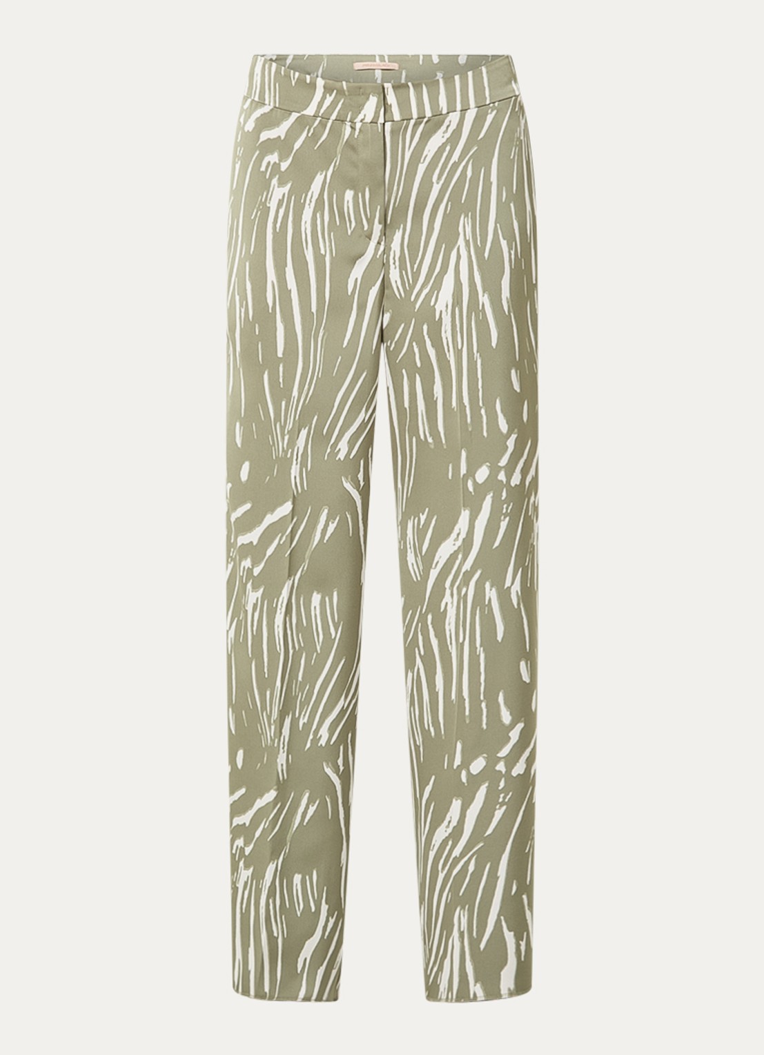 Pennyblack Mid waist wide fit pantalon van satijn - voorkant lindegroen