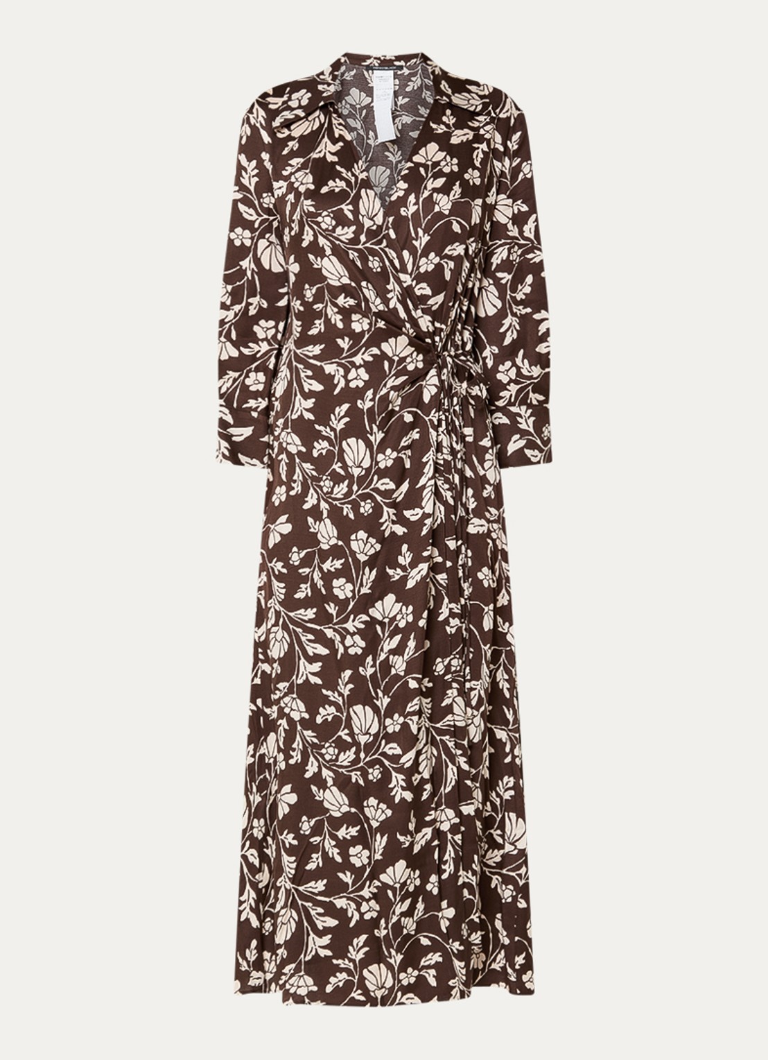 Pennyblack  Midi jurk met bloemenprint - voorkant 3 bruin