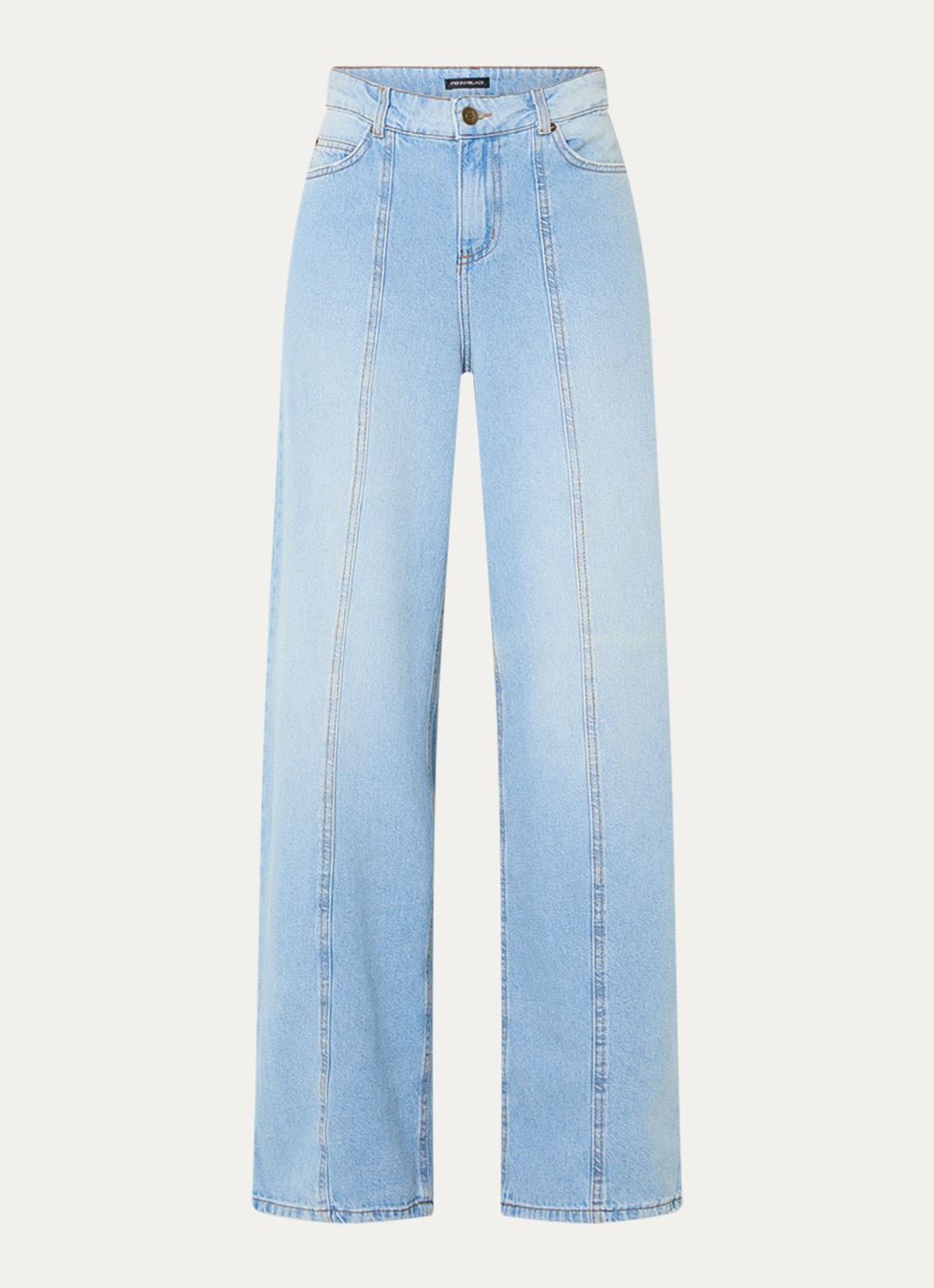 Pennyblack Puddle high waist loose fit jeans met lichte wassing - voorkant 3 indigo