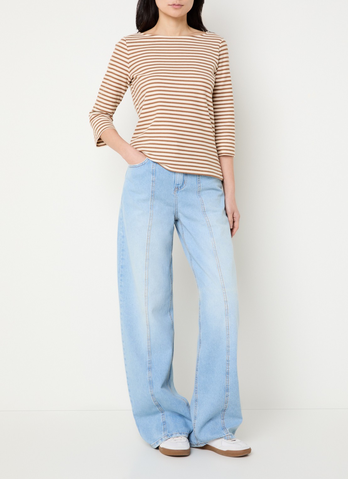 Pennyblack Puddle high waist loose fit jeans met lichte wassing - voorkant 4 indigo