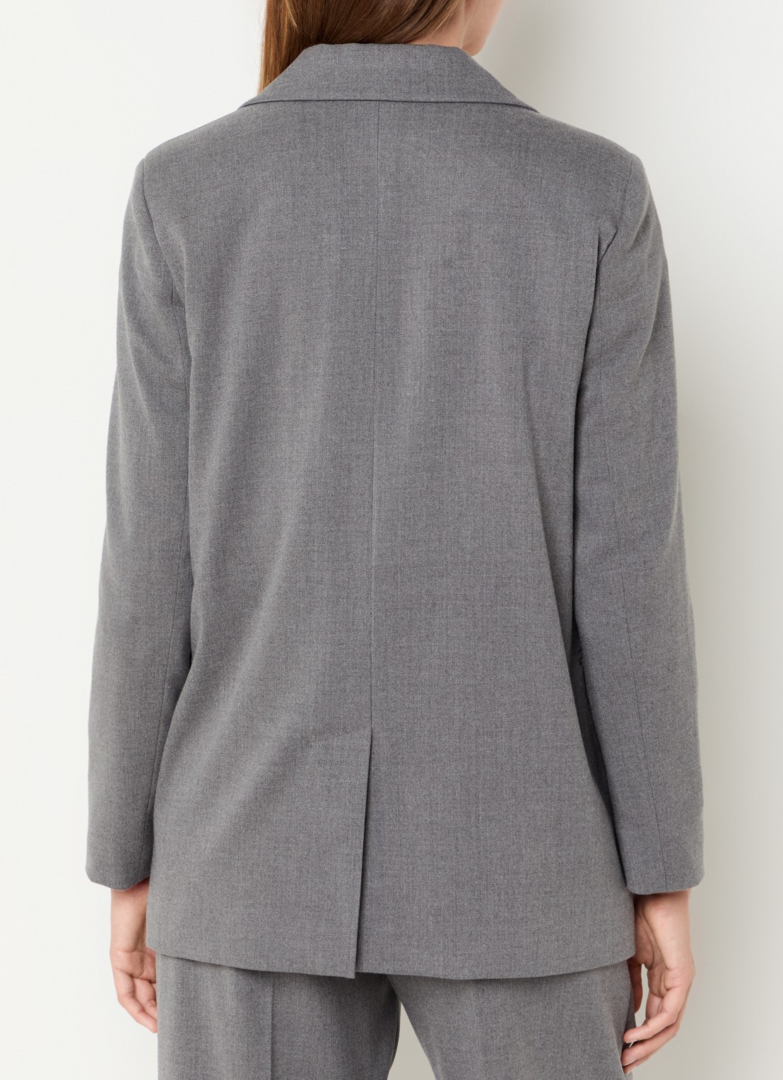 Pennyblack Raduno double-breasted blazer met klepzakken - achterkant 3 middengrijs