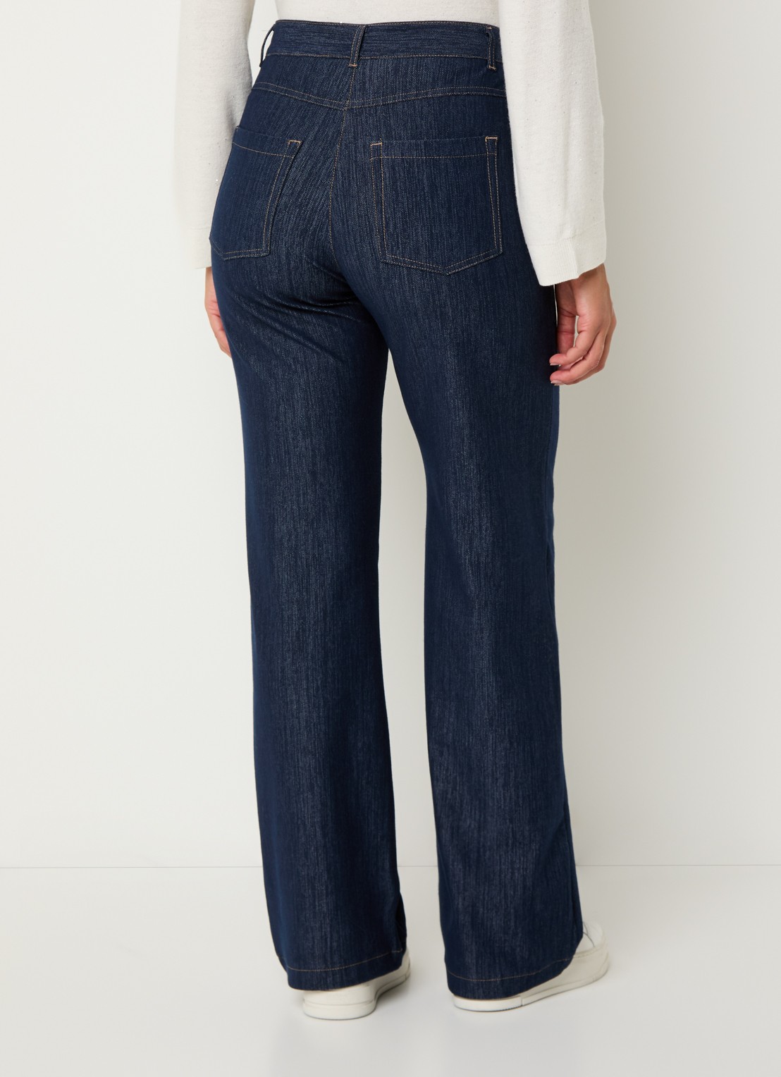 Pennyblack Ragtime high waist wide leg jeans met stretch - achterkant 5 indigo