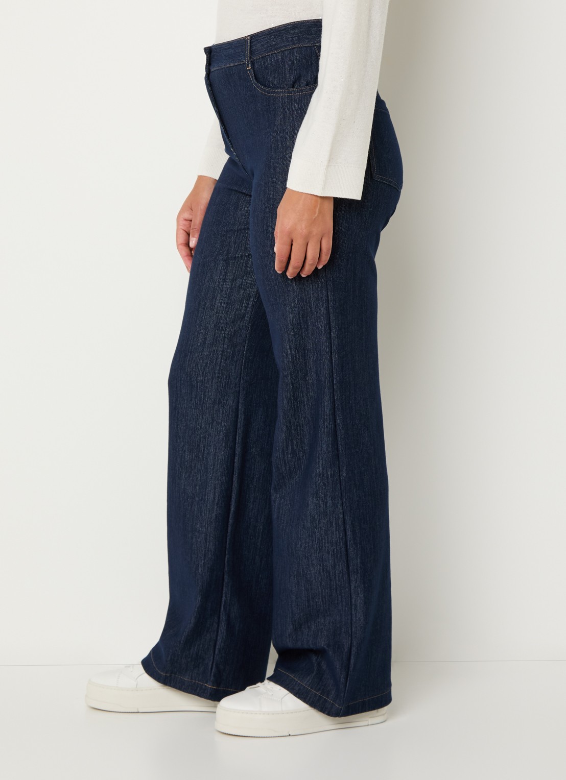 Pennyblack Ragtime high waist wide leg jeans met stretch - detail 2 indigo