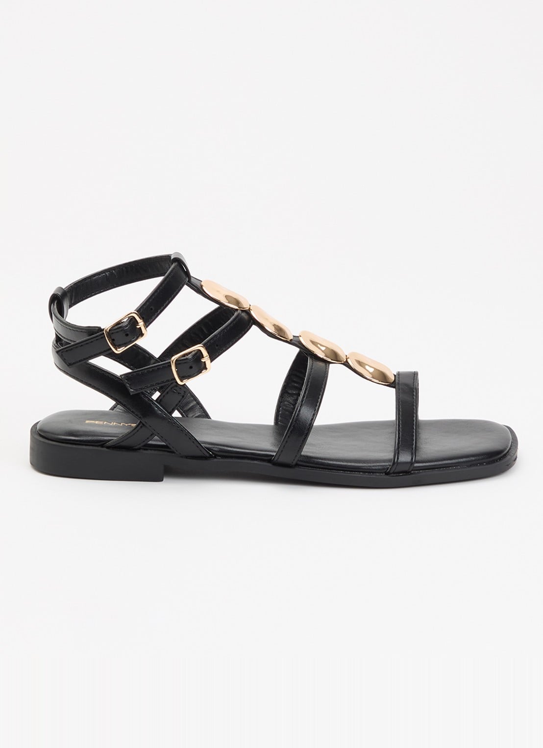 Pennyblack Sandaal met applicatie - voorkant 3 zwart