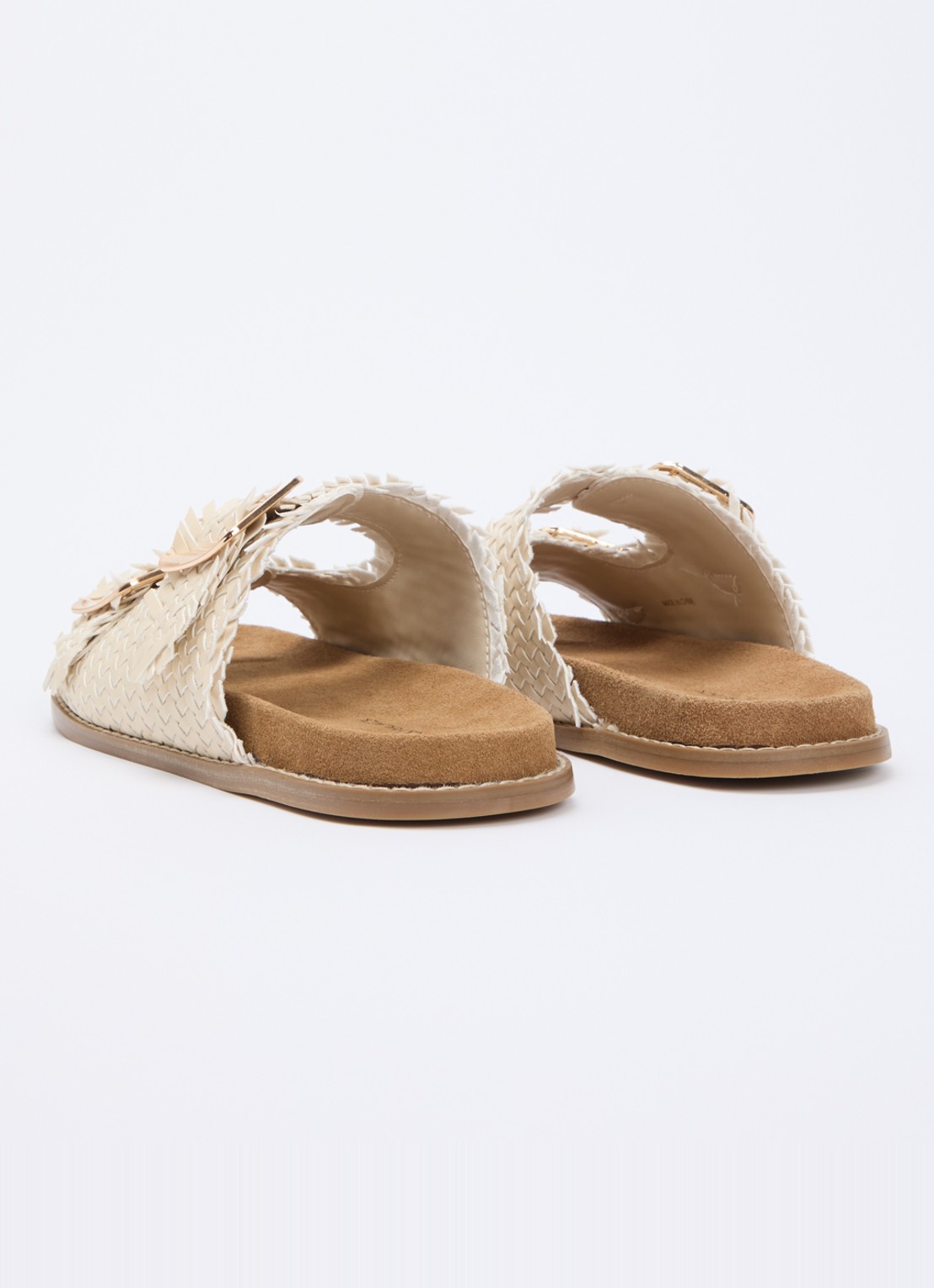 Pennyblack sandaal met gevlochten detail - achterkant creme