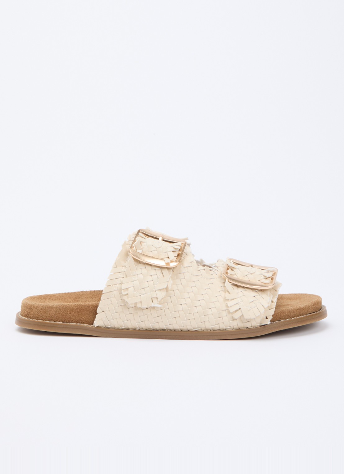 Pennyblack sandaal met gevlochten detail - voorkant 2 creme