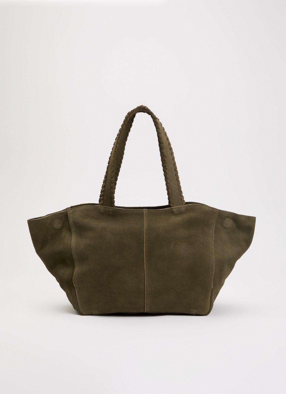 Pennyblack Shopper van suède - voorkant 5 khaki