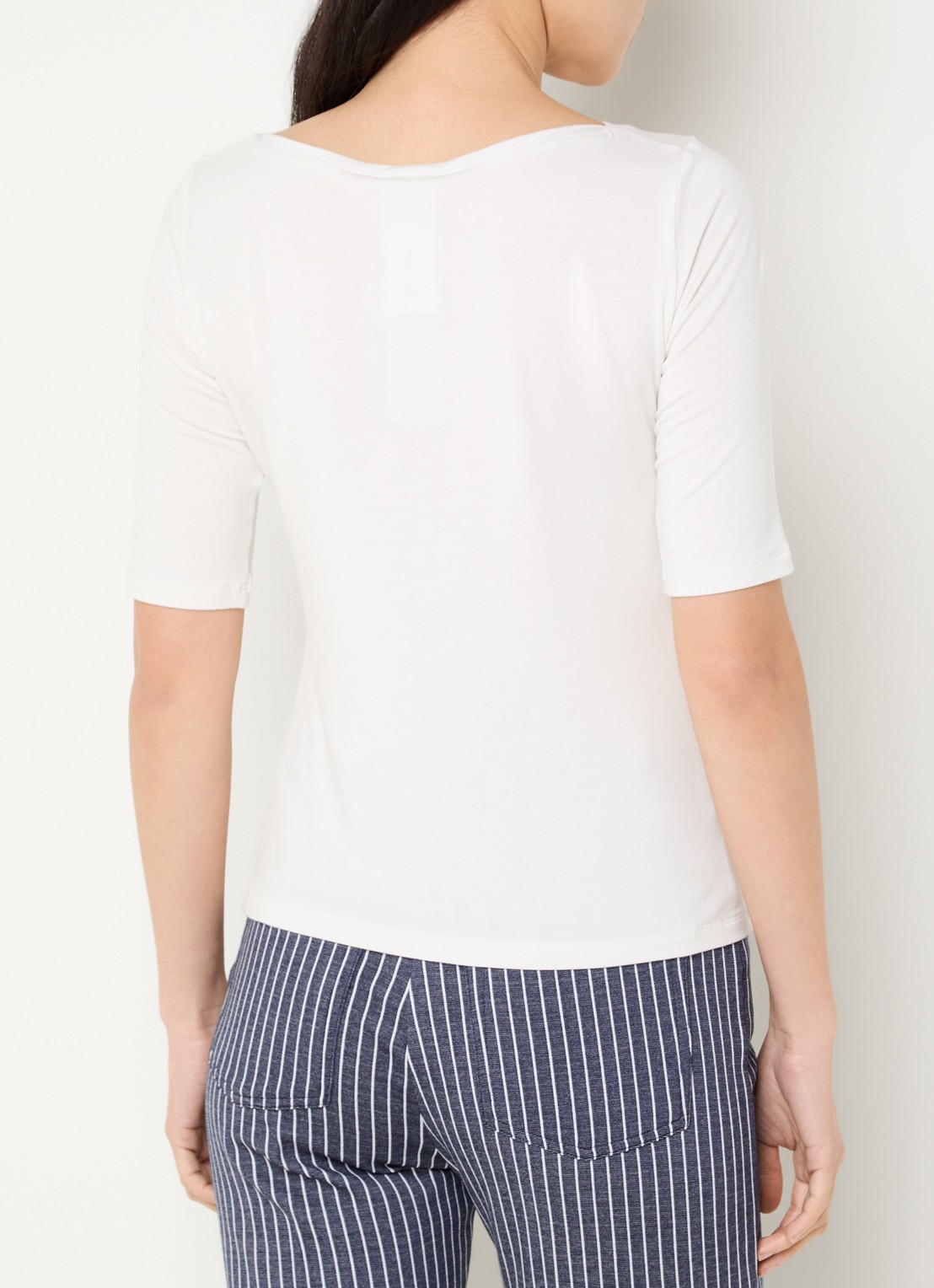 Pennyblack T-shirt met boothals - achterkant 3 wit
