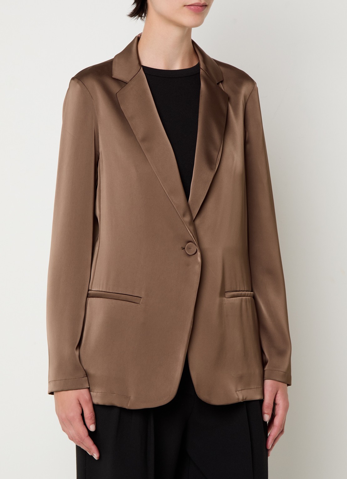 Pennyblack Tana blazer met paspelzakken - detail 4 bruin