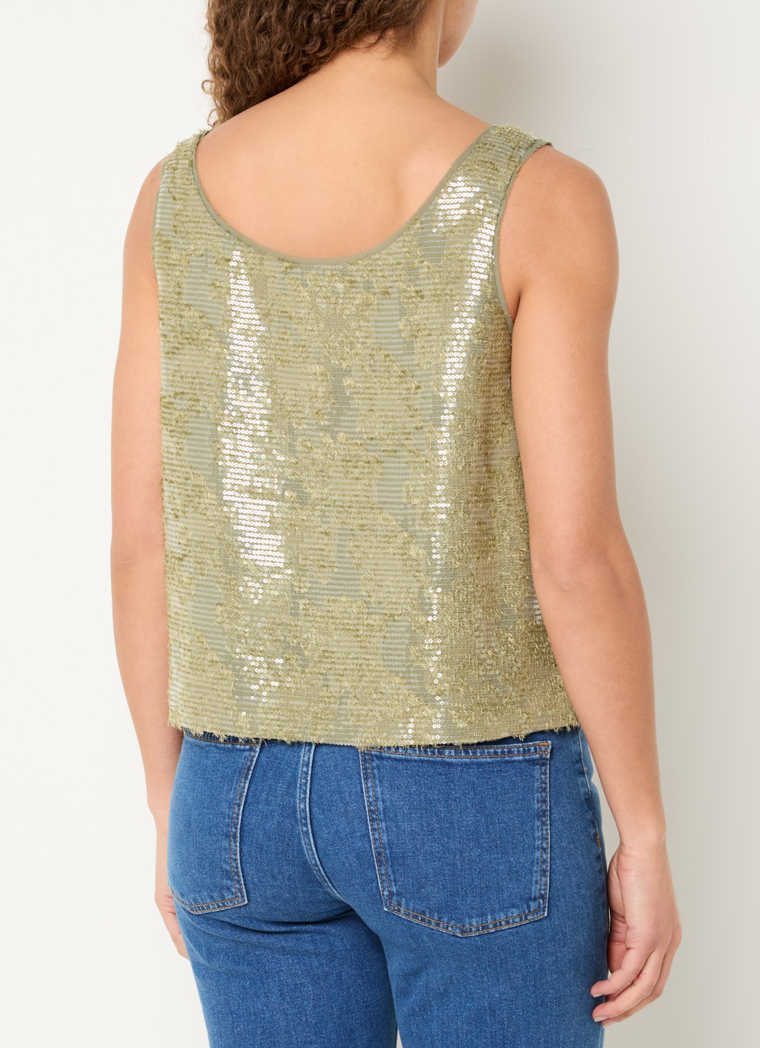 Pennyblack Top met pailletten - achterkant 4 lichtgroen