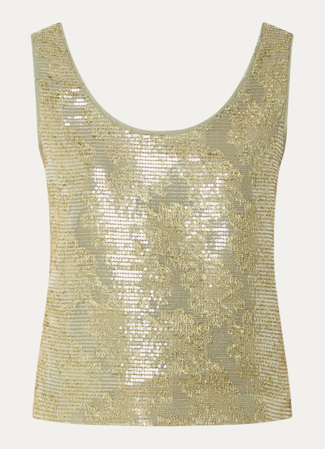 Pennyblack Top met pailletten - voorkant lichtgroen