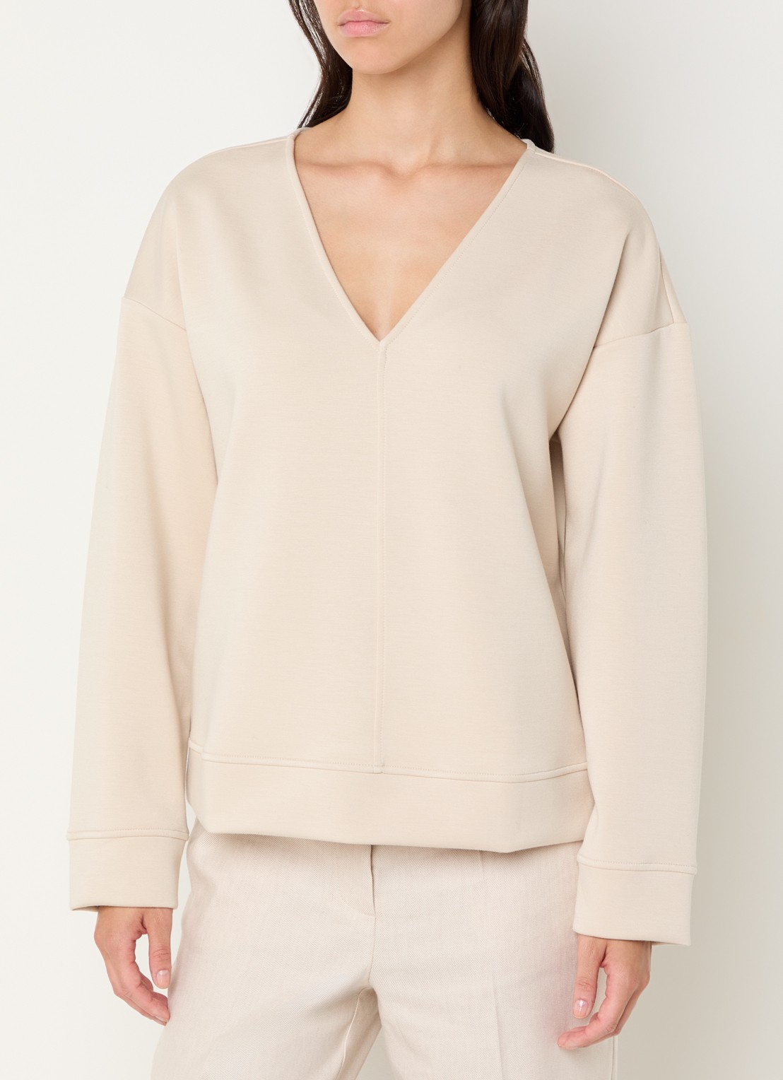 Pennyblack Top met V-hals - detail beige