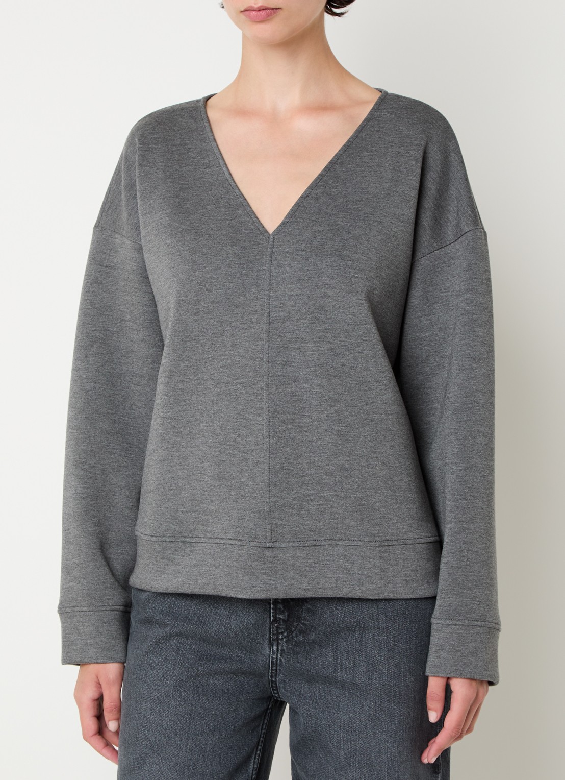 Pennyblack Top met V-hals - detail 3 grijs