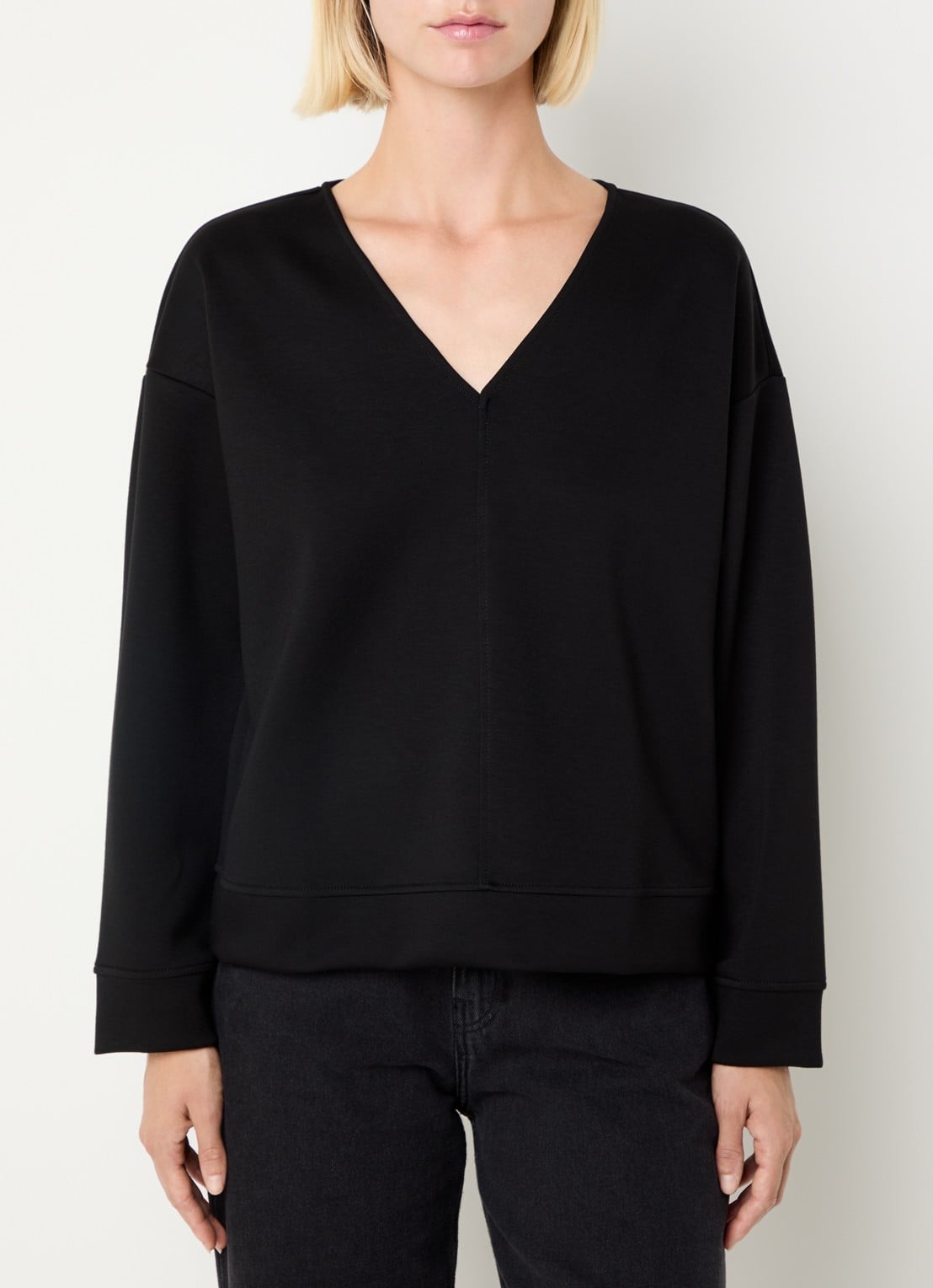 Pennyblack Top met V-hals - detail zwart