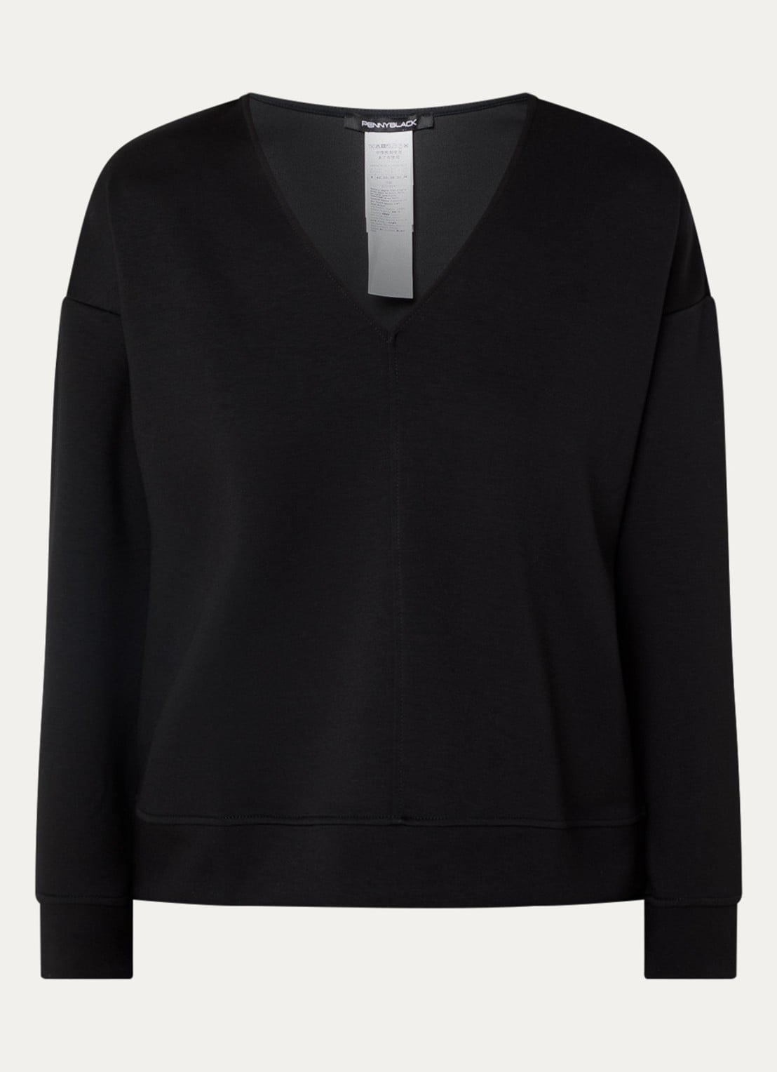 Pennyblack Top met V-hals - voorkant 3 zwart