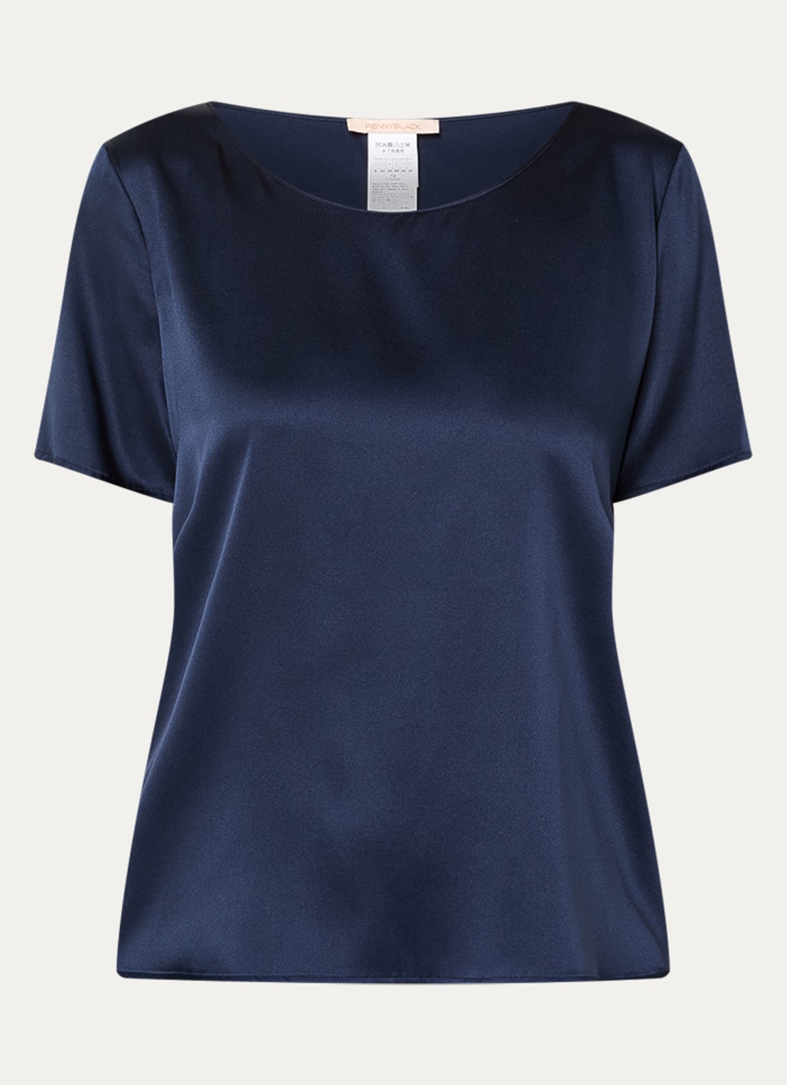 Pennyblack Top van satijn - voorkant donkerblauw