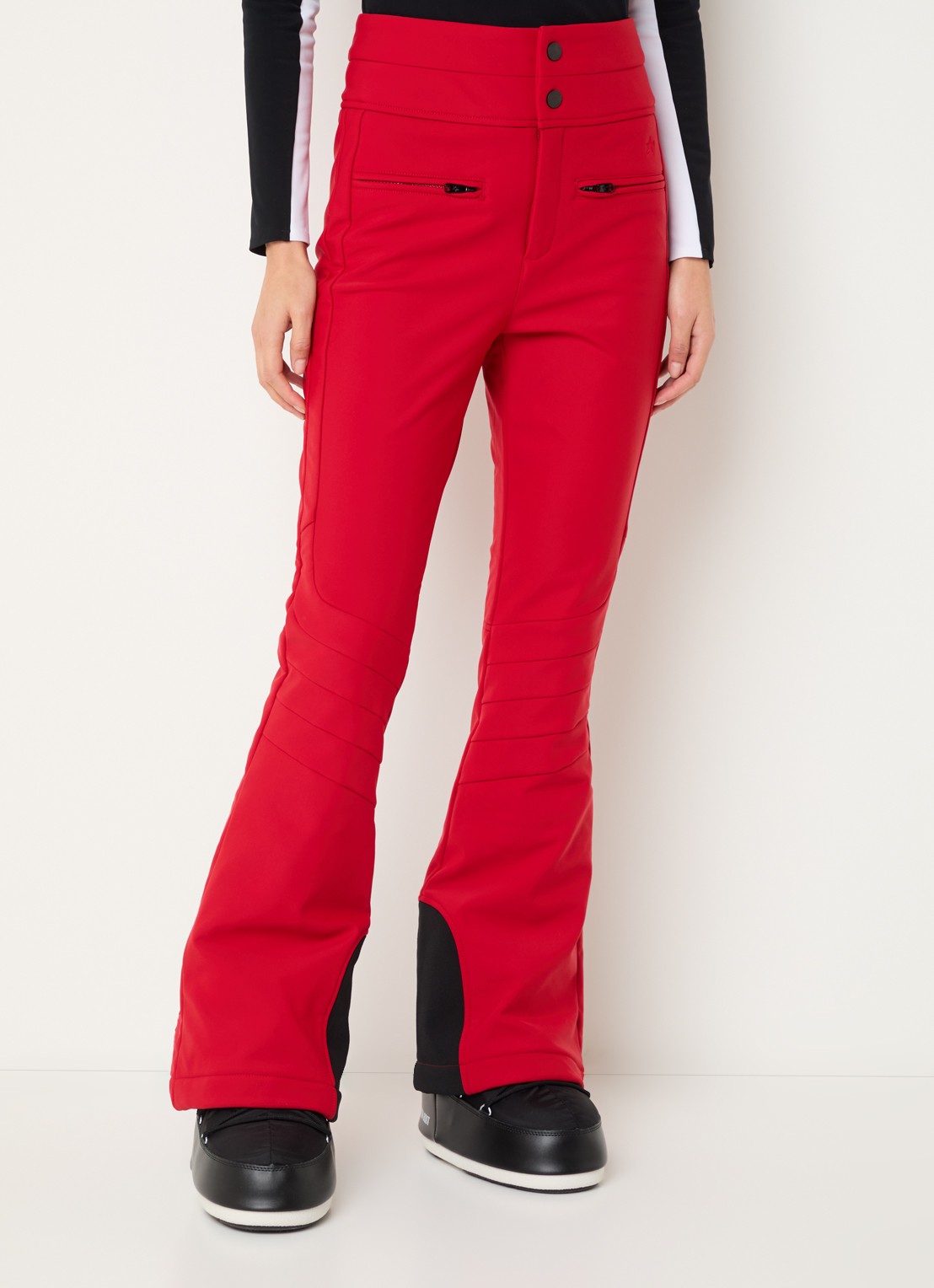 Perfect Moment Aurora high waist flared fit skibroek met ritszakken - detail 4 rood