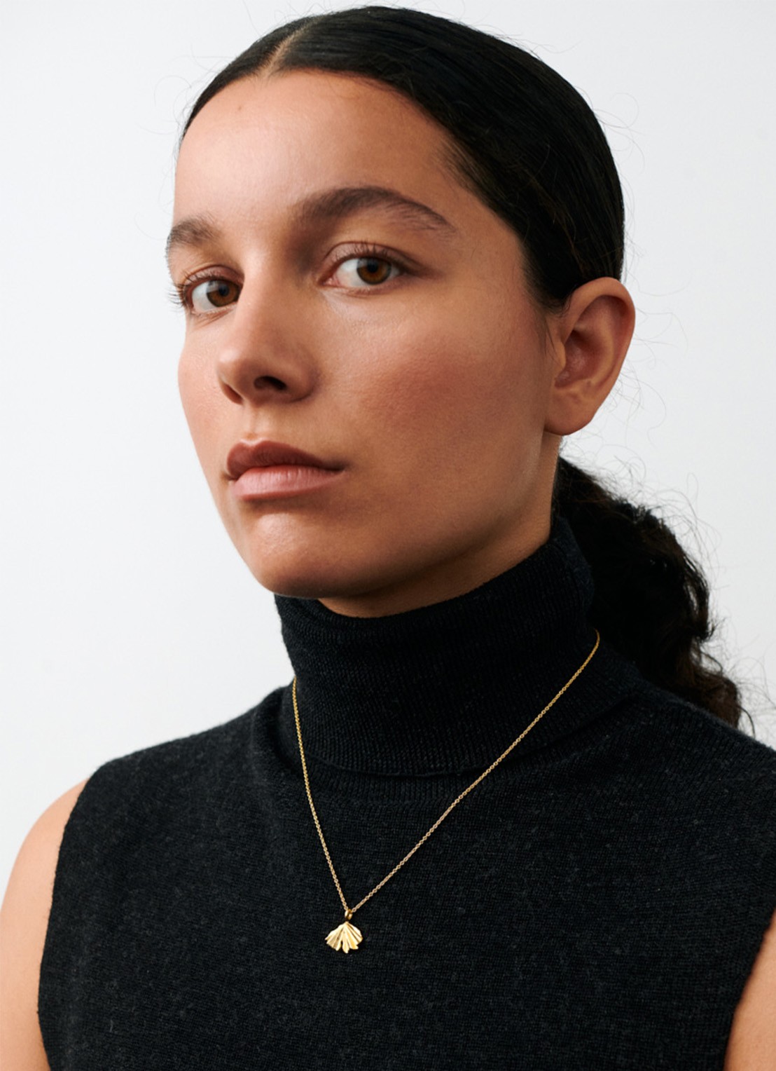 Pernille Corydon Autumn Leaf ketting verguld  - voorkant 2 goud
