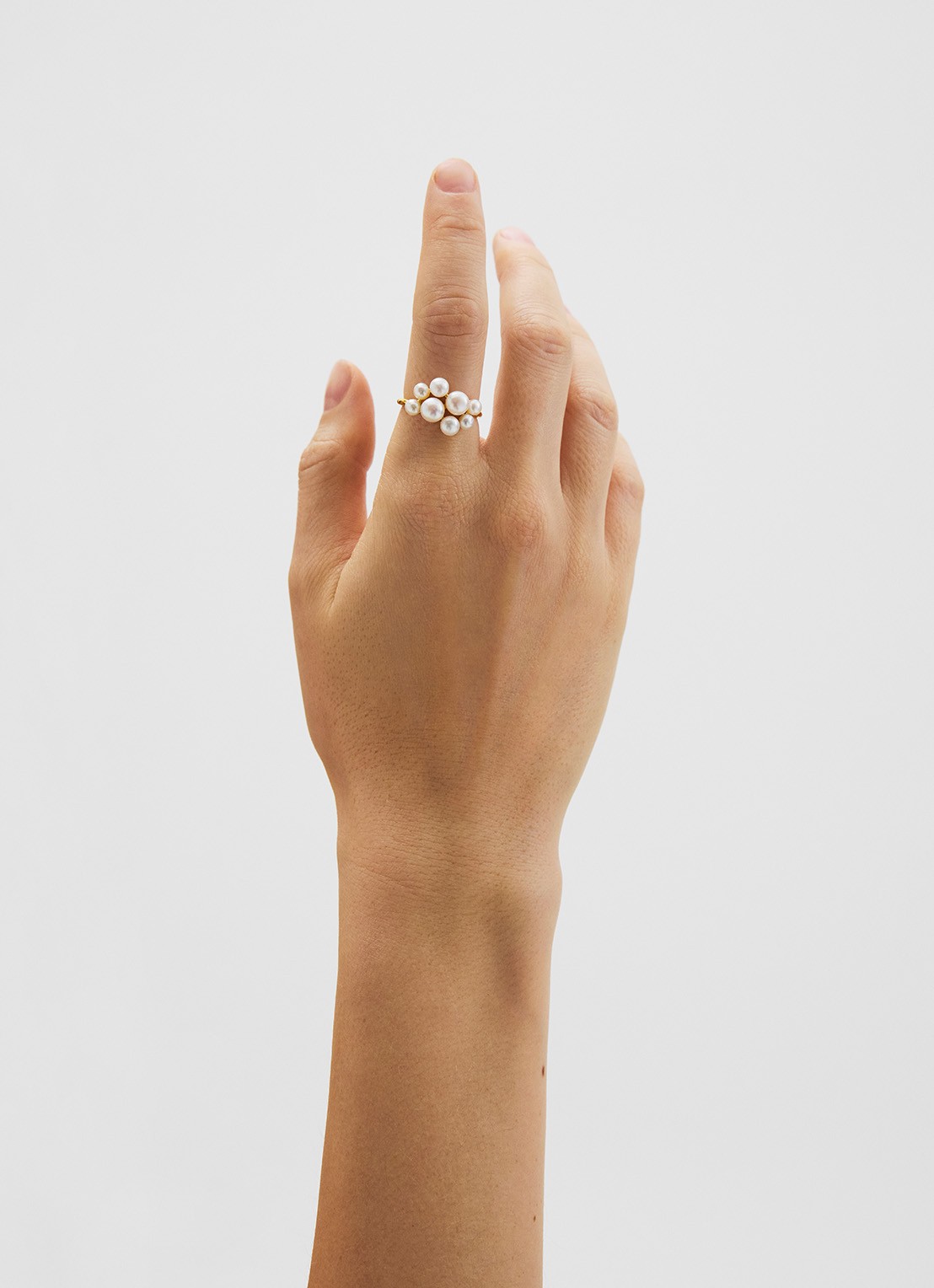 Pernille Corydon Blossom ring verguld  - voorkant 2 goud