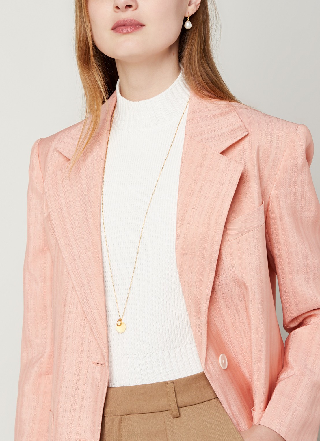Pernille Corydon Coin & Circle ketting verguld - voorkant 2 goud