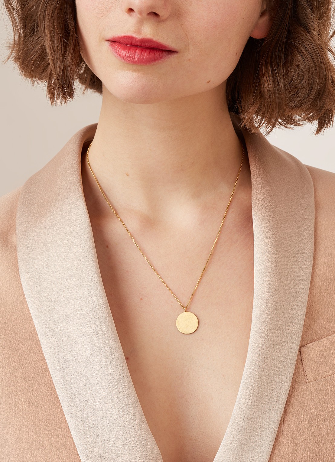 Pernille Corydon Coin ketting verguld - voorkant 2 goud