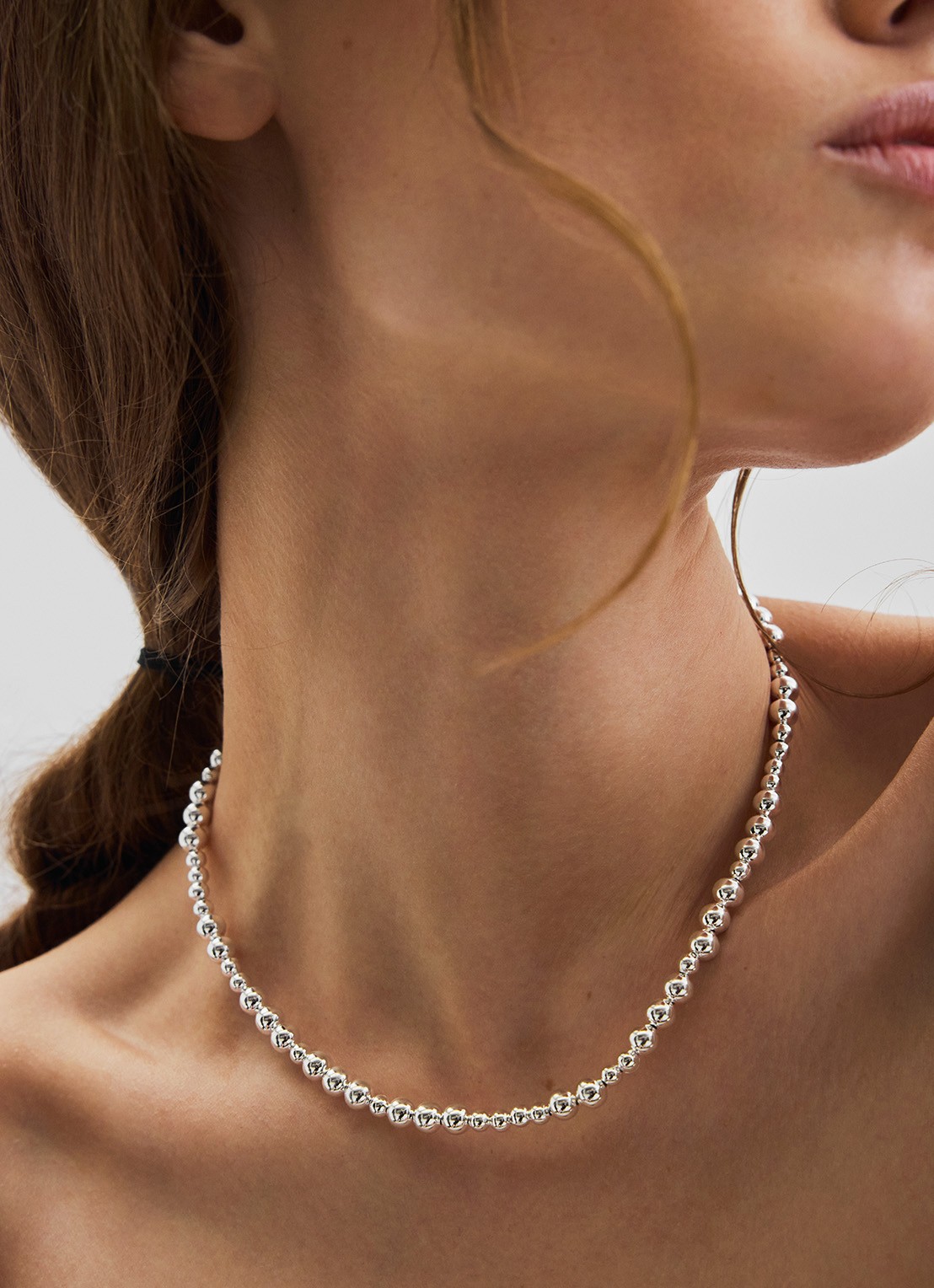 Pernille Corydon Elements kralenketting  - voorkant 2 zilver