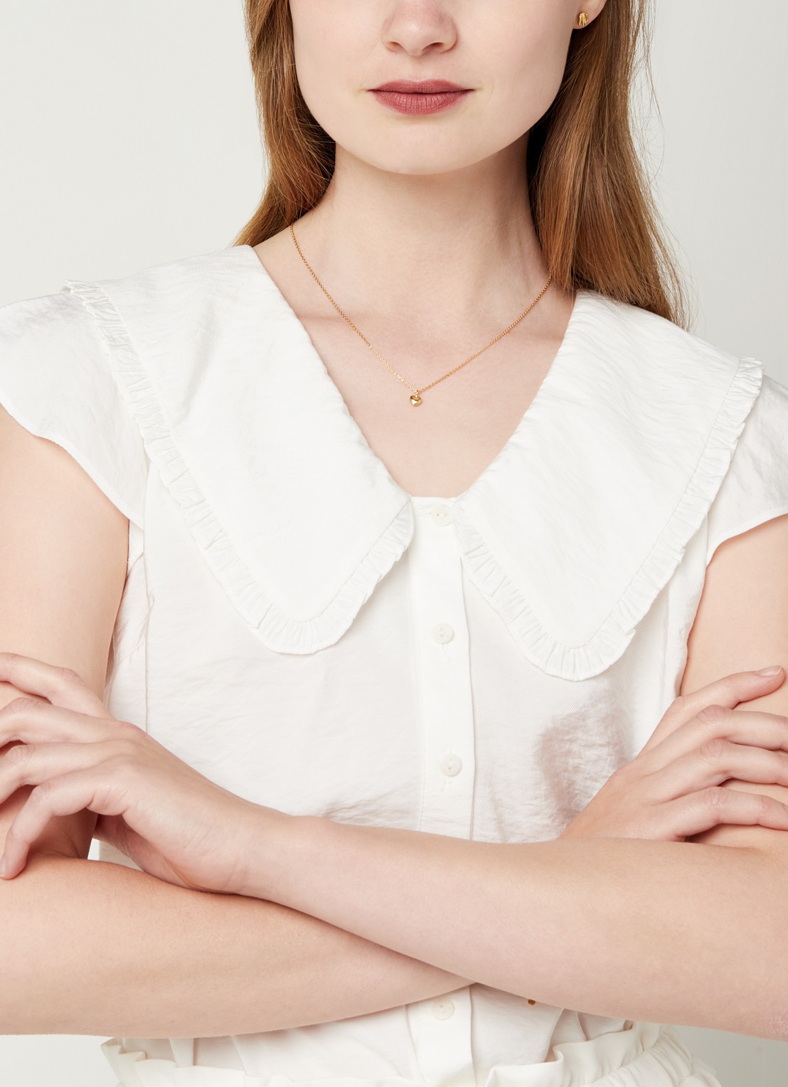 Pernille Corydon Love ketting verguld - voorkant 3 goud