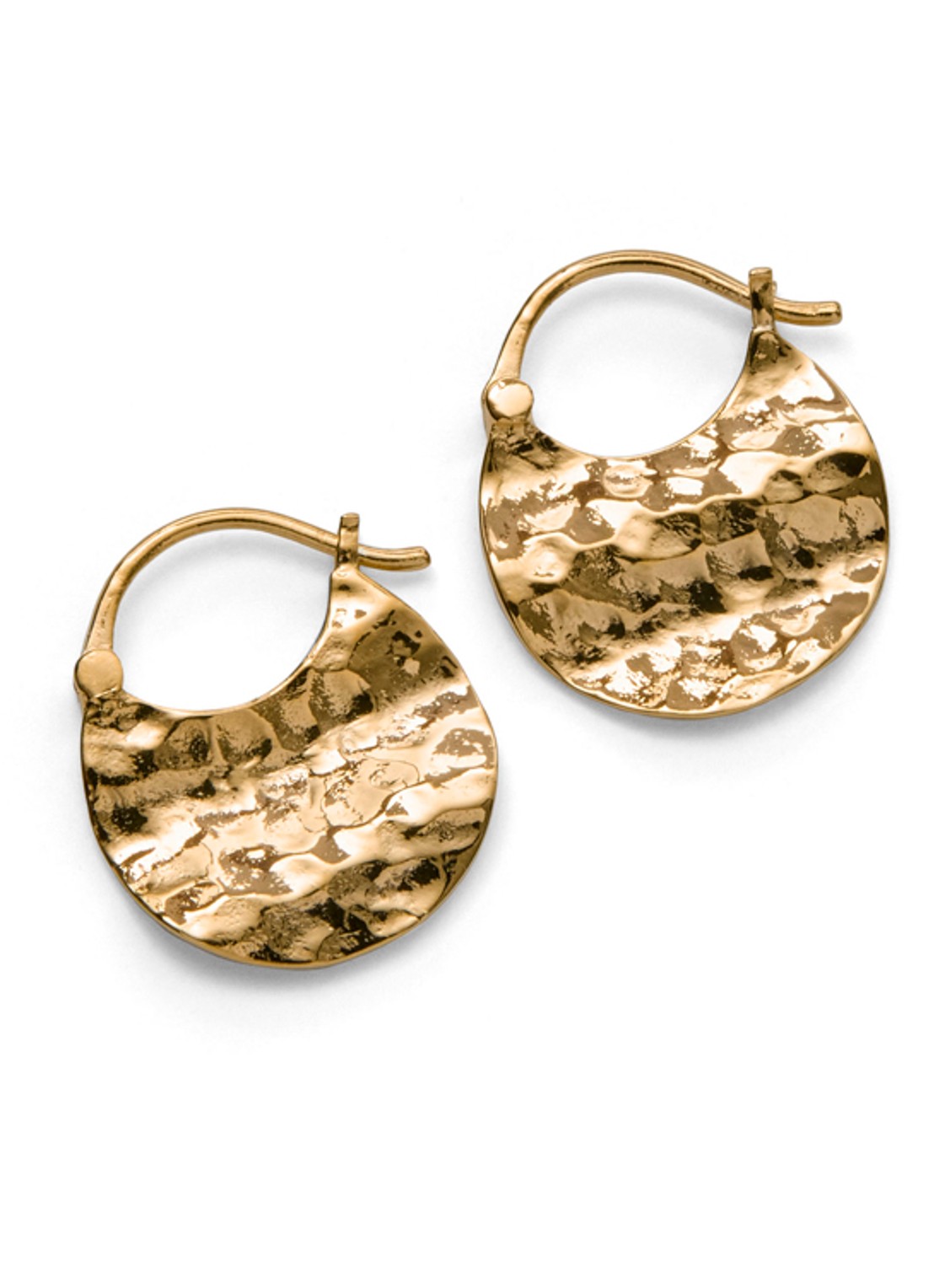 Pernille Corydon Small Halo oorhangers  - voorkant goud