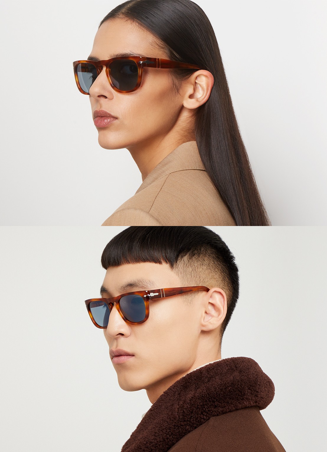 Persol Elio zonnebril PO3333S - voorkant 5 bruin