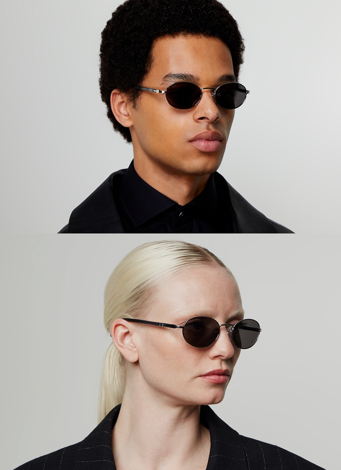 Persol Ida zonnebril PO1018S - voorkant 2 zilver