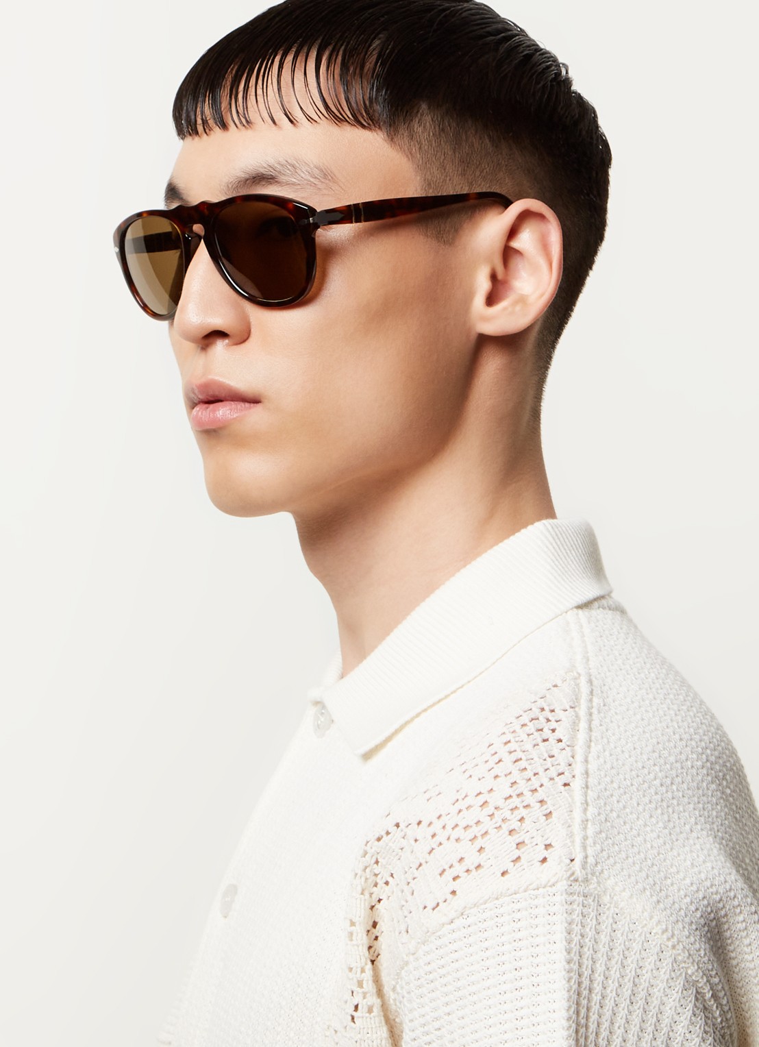 Persol Piloten zonnebril gepolariseerd PO00649 - voorkant 2 bruin