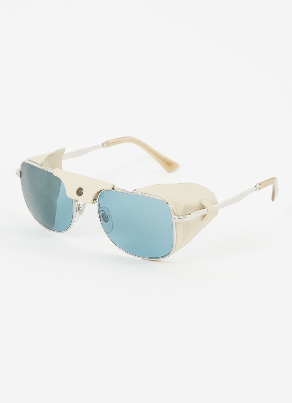 Persol Piloten zonnebril gepolariseerd PO1013SZ  - voorkant zilver