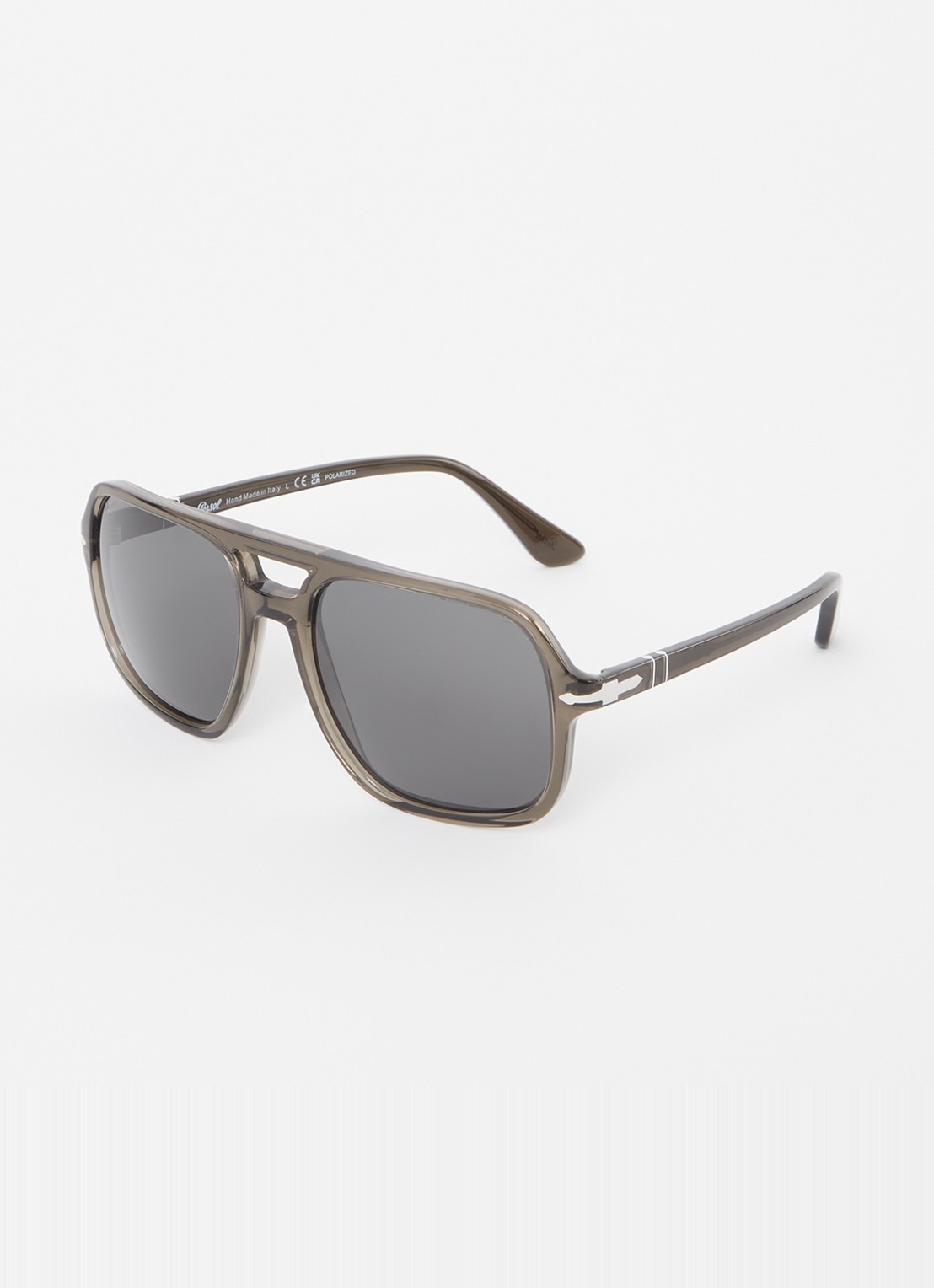 Persol Piloten zonnebril gepolariseerd PO3328S - voorkant donkergrijs