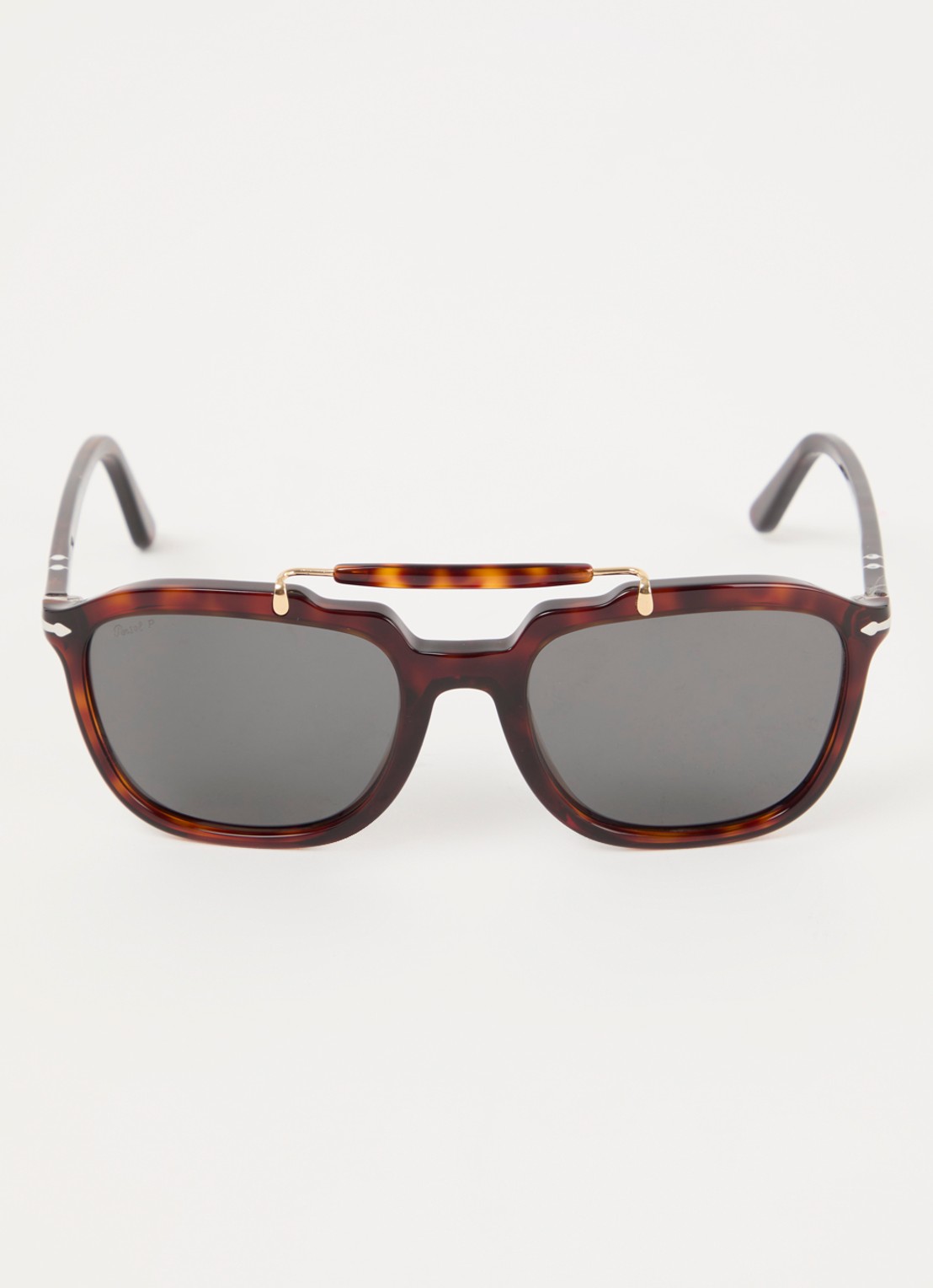 Persol Piloten zonnebril PO0203S - detail 2 donkerbruin