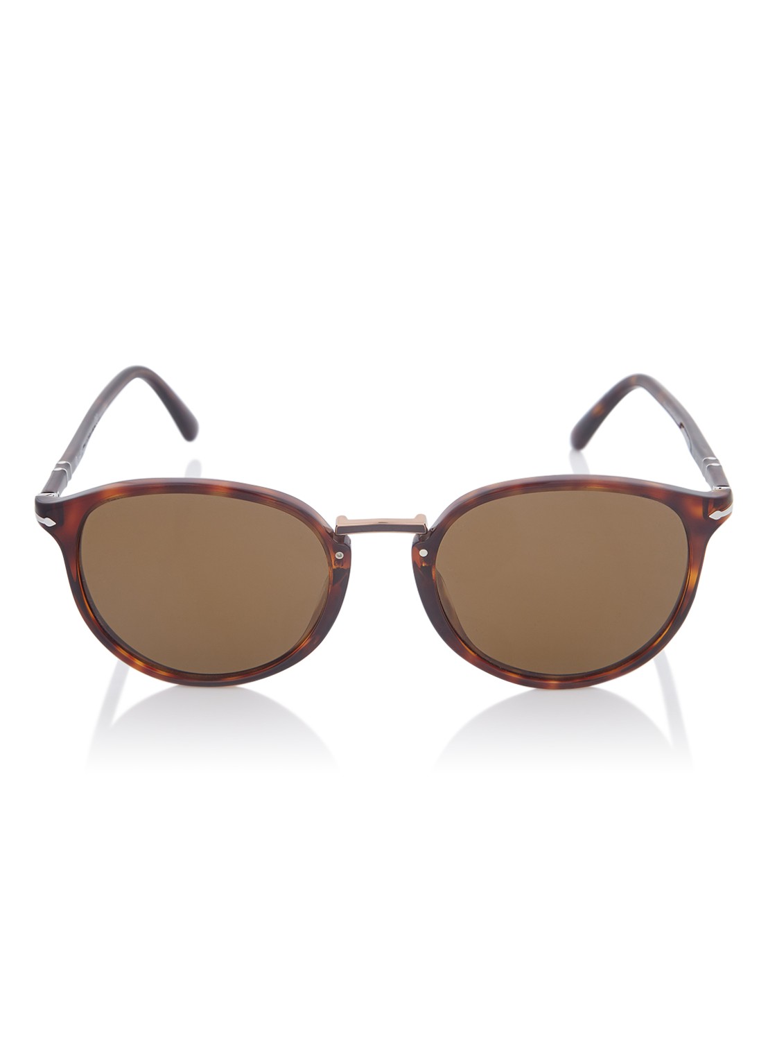 Persol Retro zonnebril gepolariseerd PO3210S - voorkant 2 donkerbruin