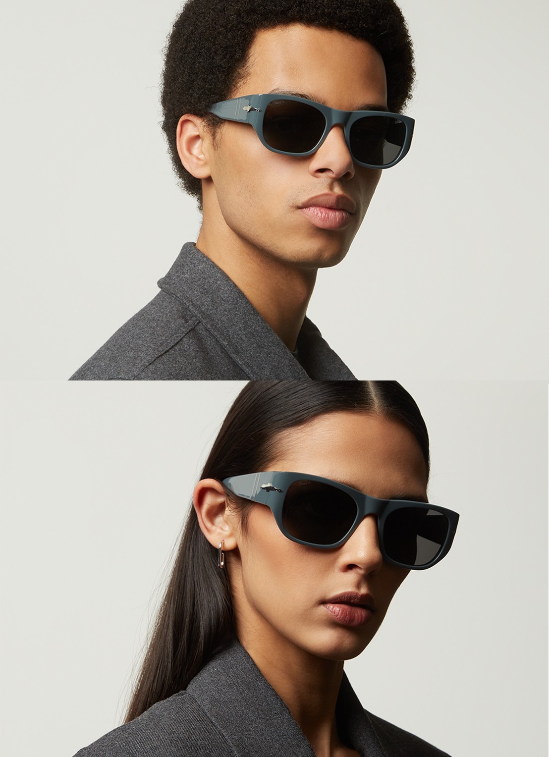 Persol Retro zonnebril gepolariseerd PO3308S  - voorkant 3 grijs