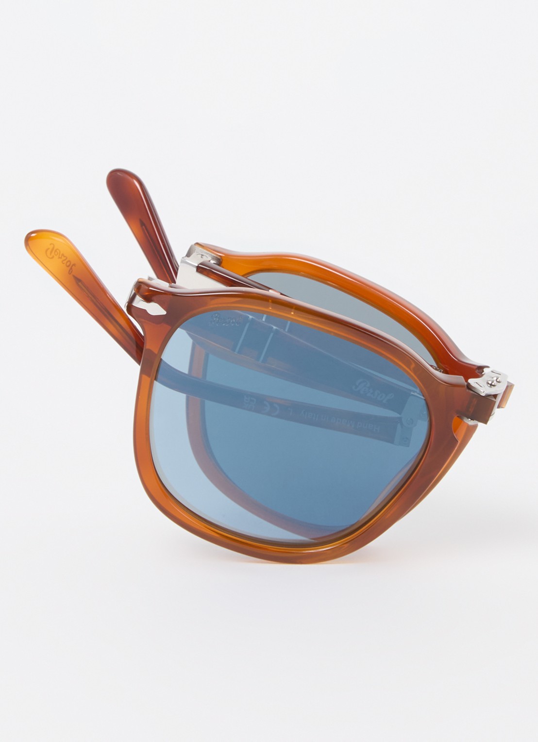 Persol Retro zonnebril PO3345S - detail 5 oranjebruin