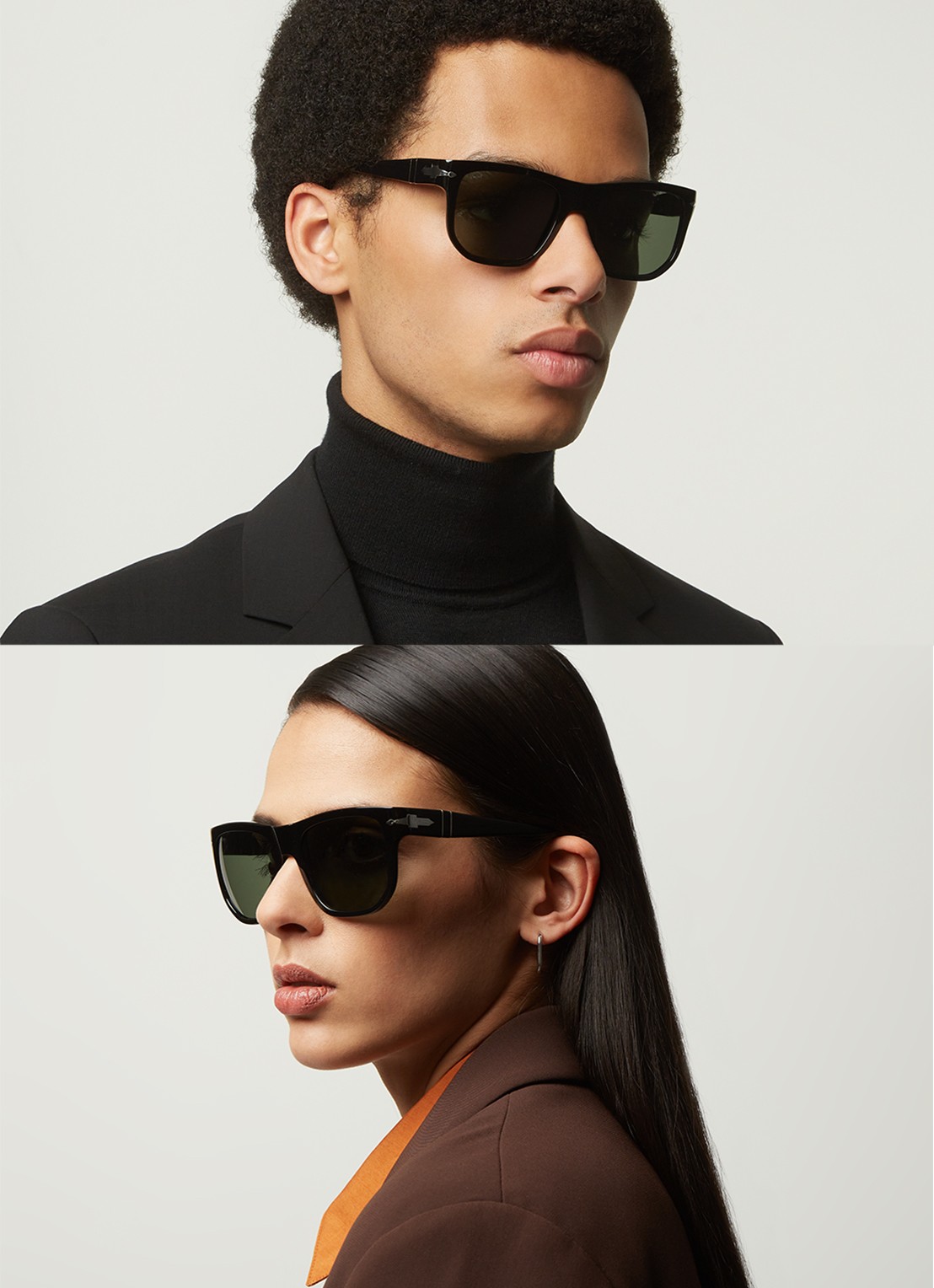 Persol Wayfarer zonnebril PO3306S  - voorkant 3 zwart