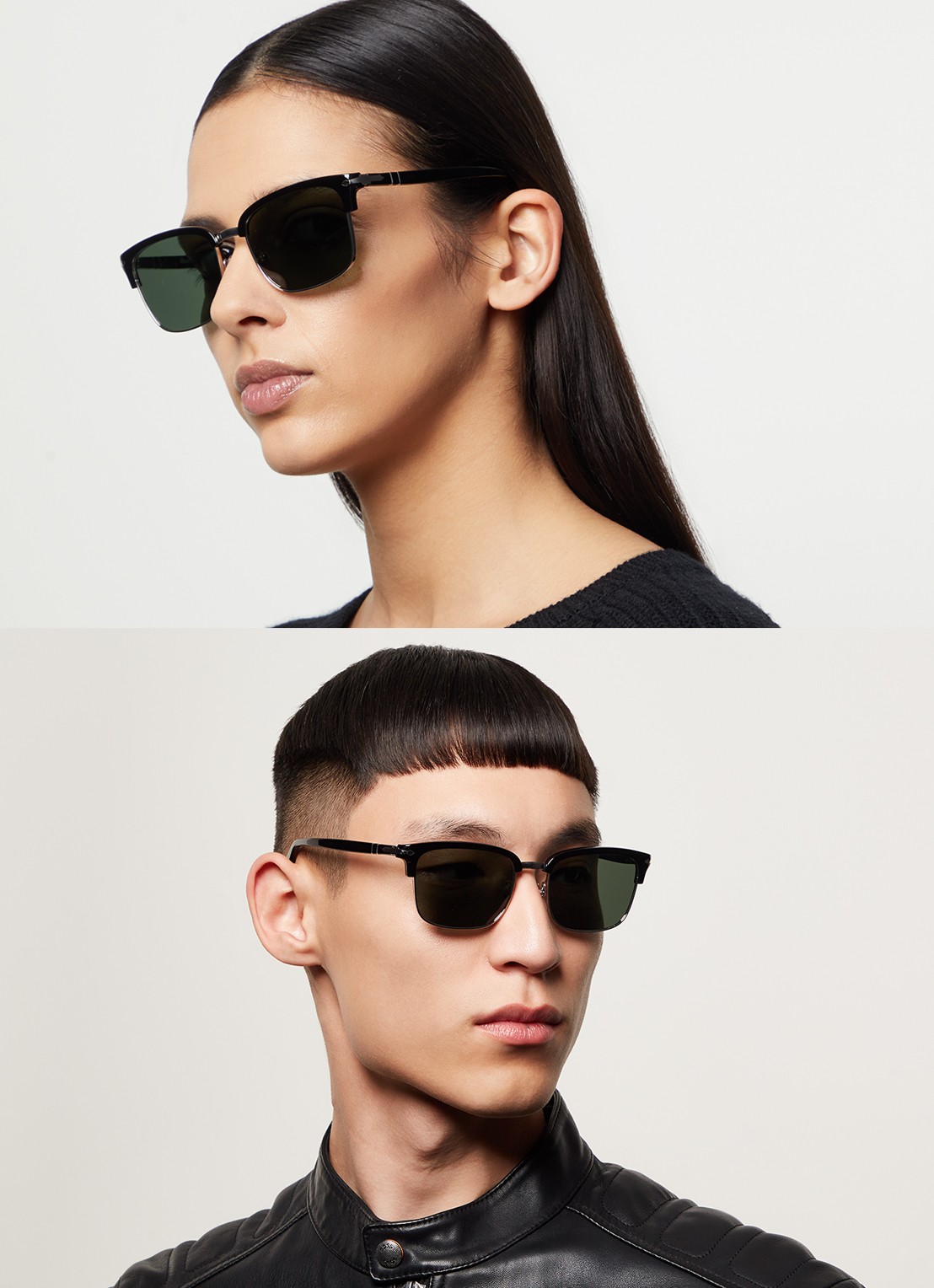 Persol Wayfarer zonnebril PO3327S - voorkant 2 zwart